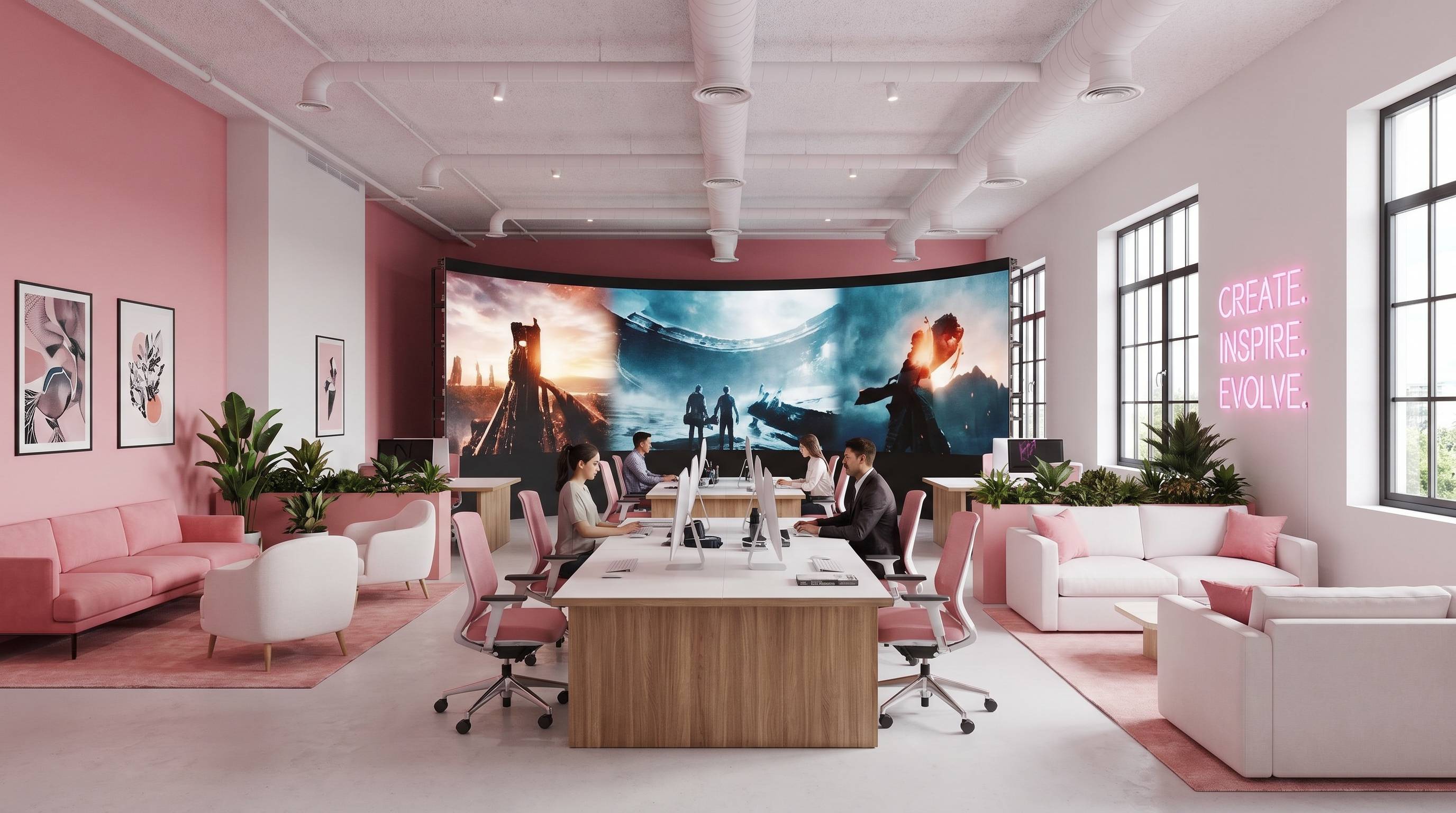 探花传媒公司办公环境